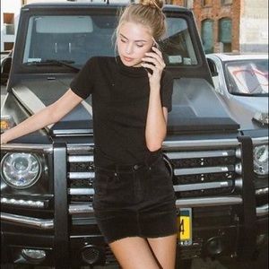 John Galt Black Corduroy Skirt